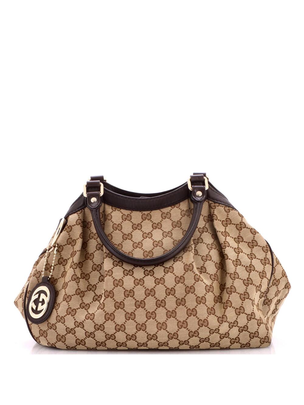 Gucci Sukey Tote Gg Canvas With Leather #316053G10B